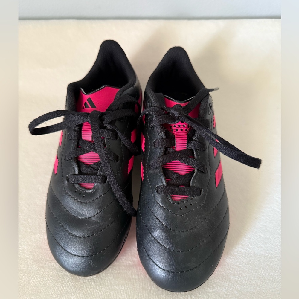 Adidas Kids Soccer Cleats in Black and Pink